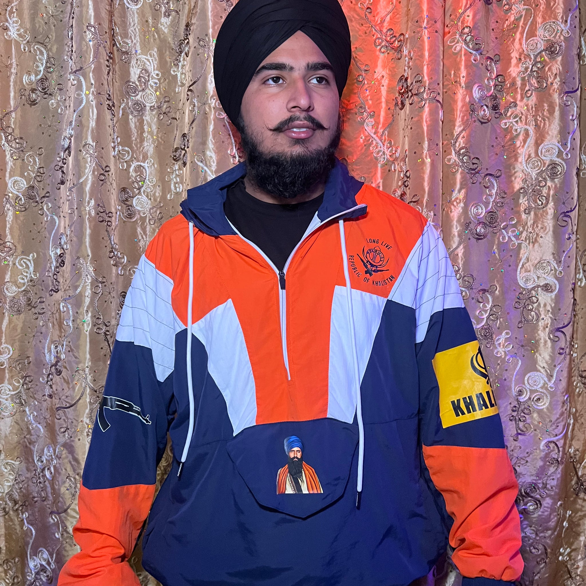 Khalistan Windbreaker Wrinkle Nylon