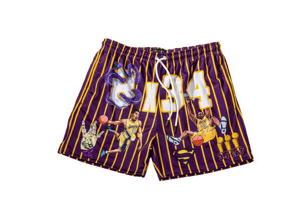 Three-Peat Lakers Mesh Shorts